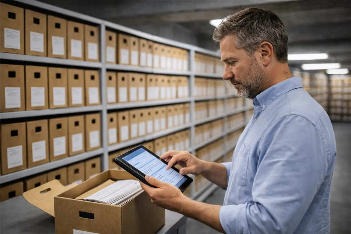 Archiefopslag met koppeling tussen depot en digitale toegang
