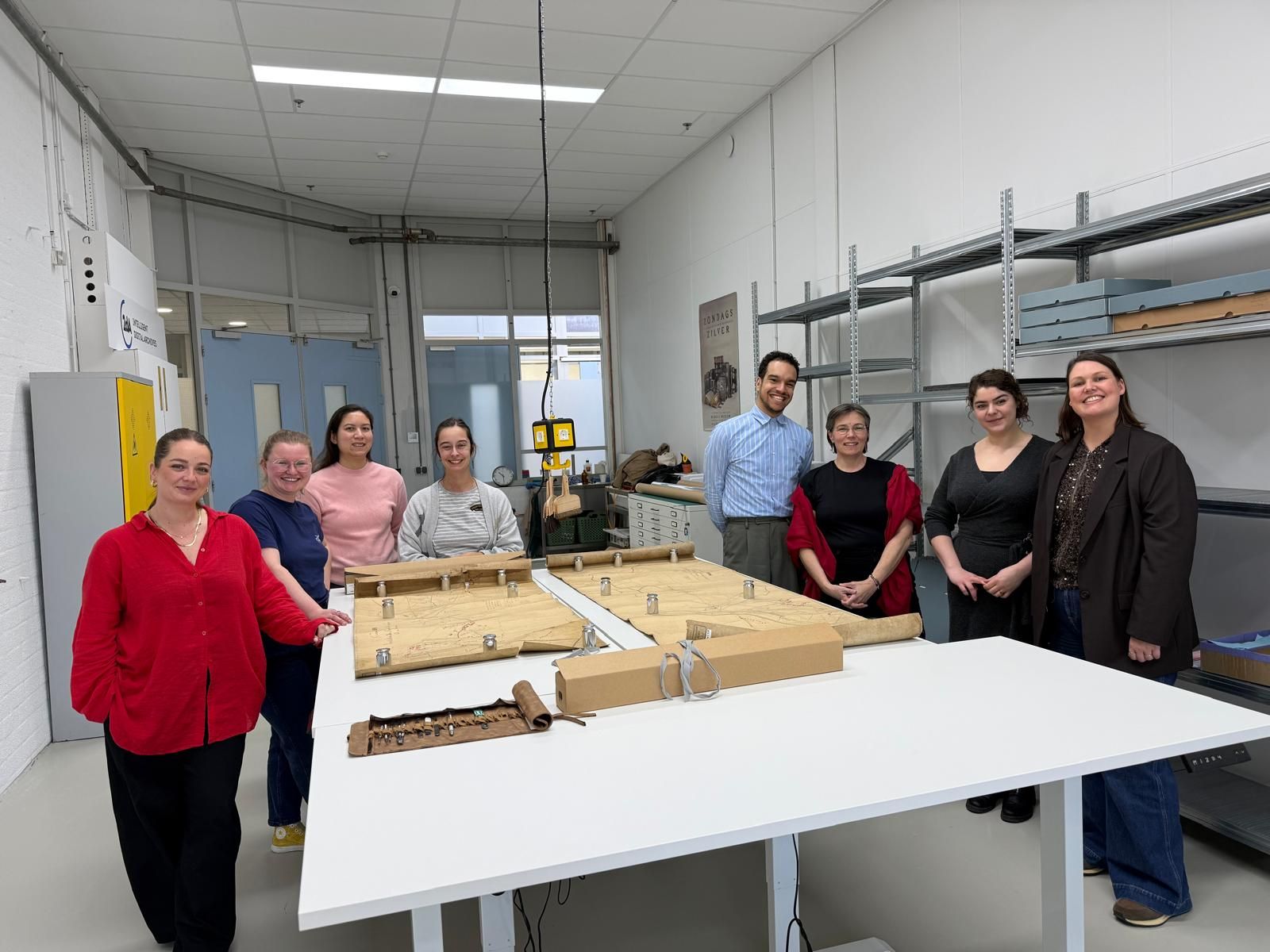 Eerste bezoek aan het restauratieatelier bij 2dA