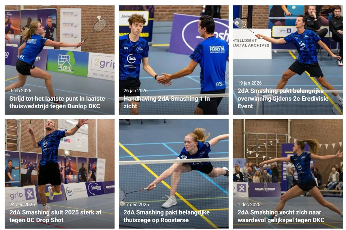 2dA Smashing badminton team in action