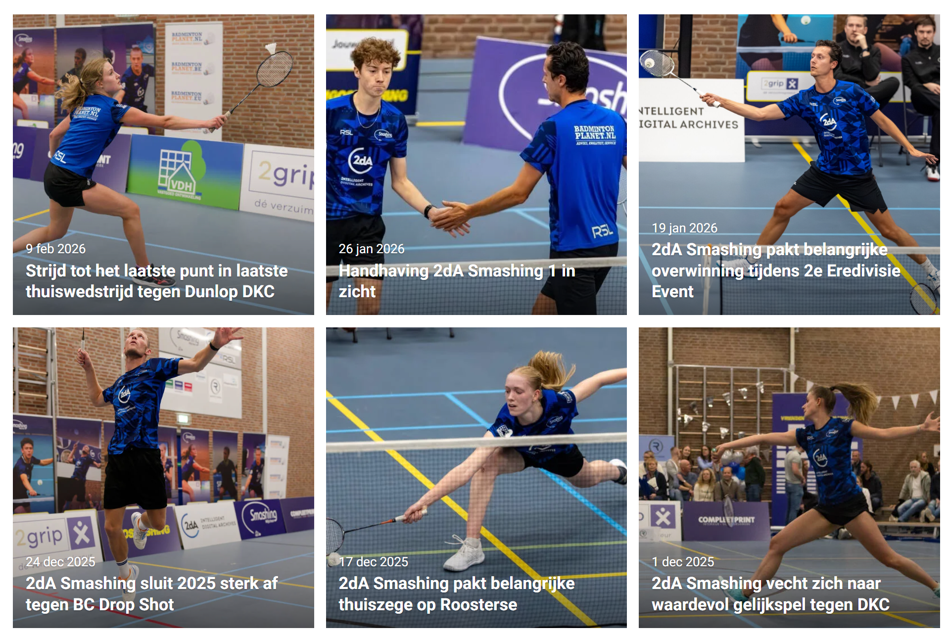 2dA Smashing badmintonteam in actie